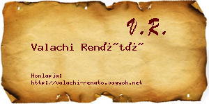 Valachi Renátó névjegykártya